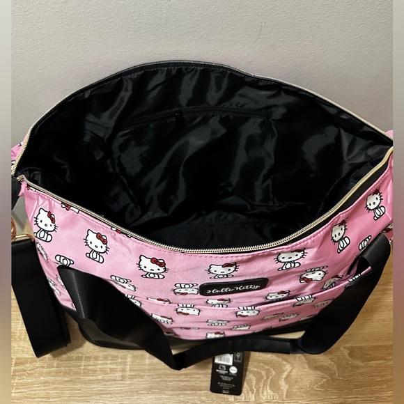 Sanrio Hello Kitty Pink Duffel Bag Carry On Overnight Travel Pink Tote - Picture 12 of 16